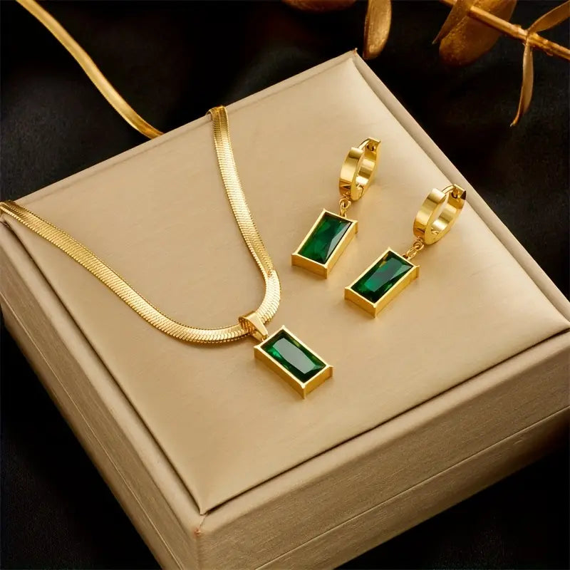 Set de joyas Lina Esmeralda