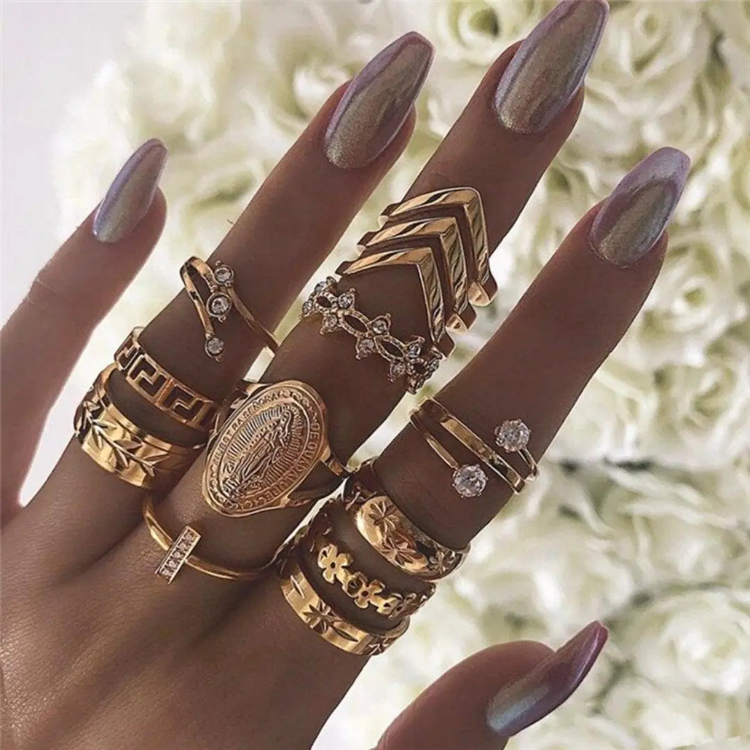 Set exclusivo de 8 a 12 anillos