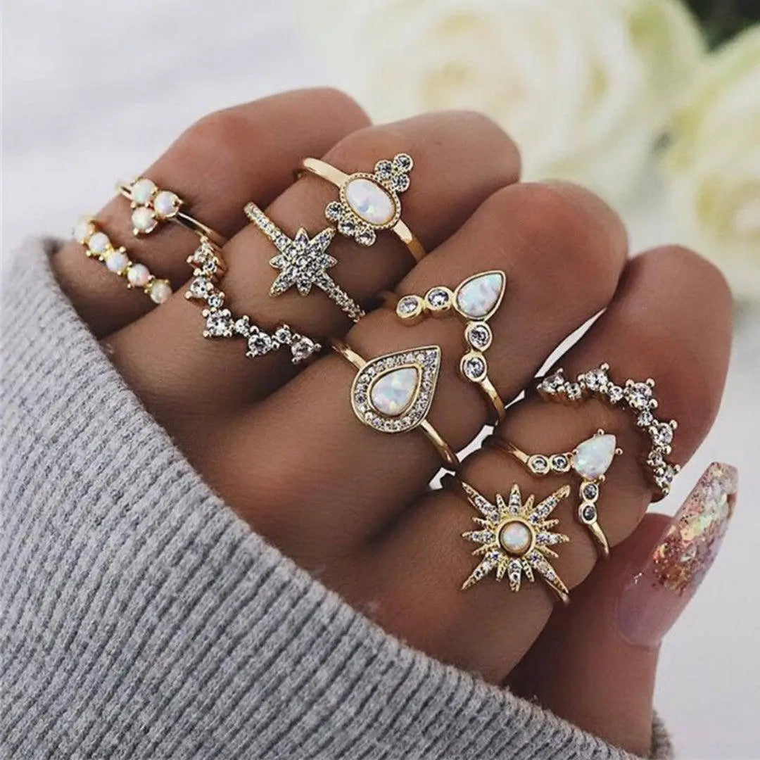 Set exclusivo de 8 a 12 anillos