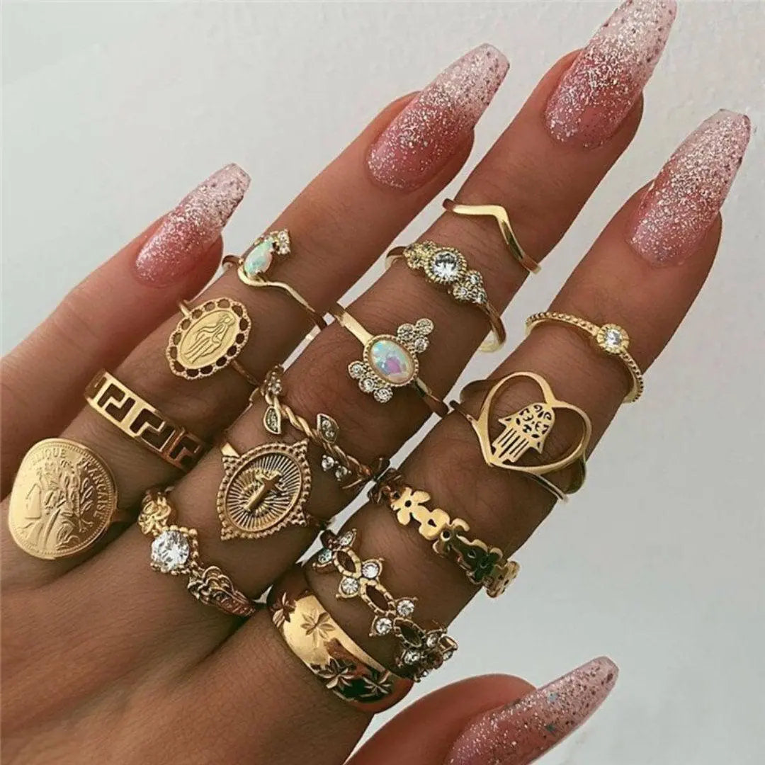 Set exclusivo de 8 a 12 anillos