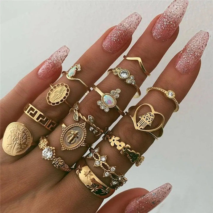 Set exclusivo de 8 a 12 anillos