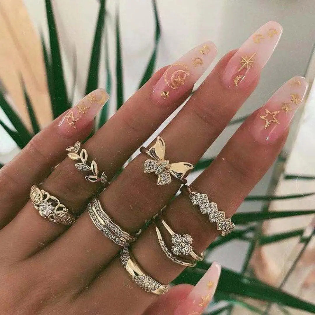 Set exclusivo de 8 a 12 anillos