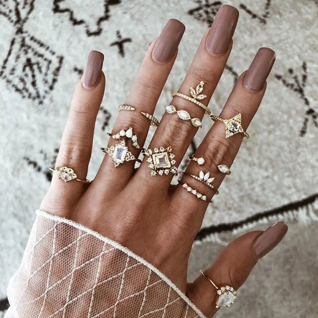 Set exclusivo de 8 a 12 anillos