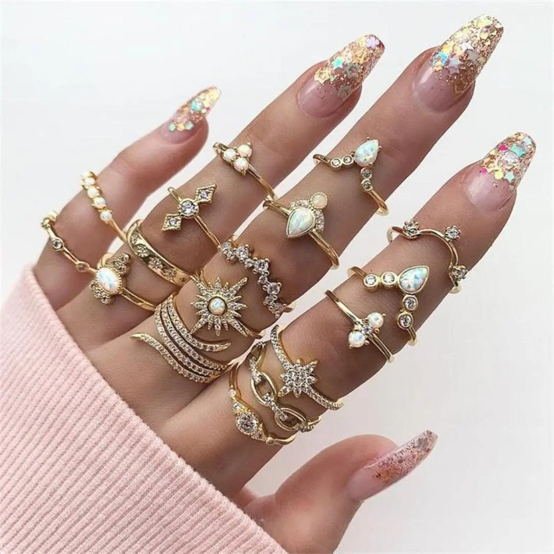 Set exclusivo de 8 a 12 anillos