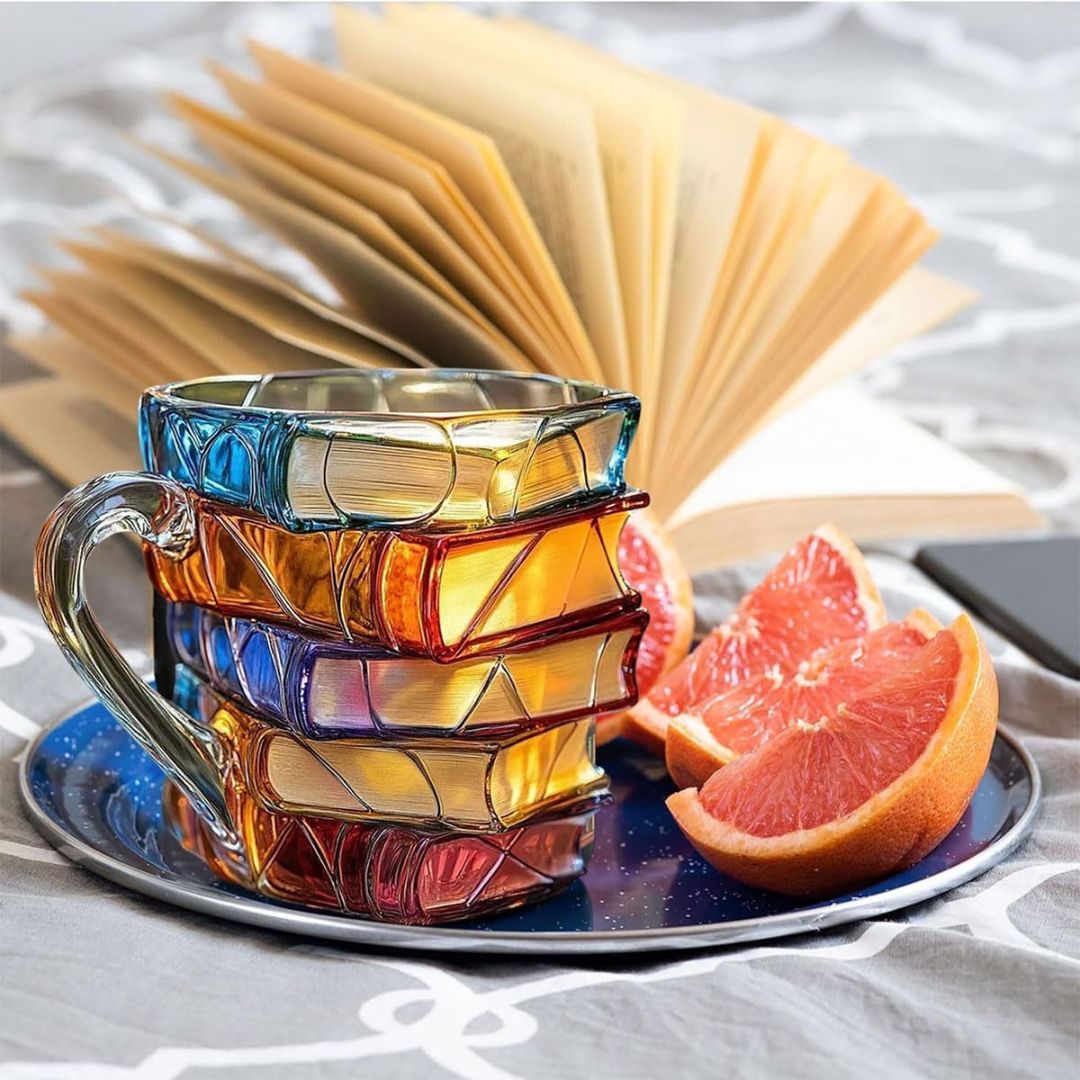 Una taza 3D única y artesanal para los amantes de los libros