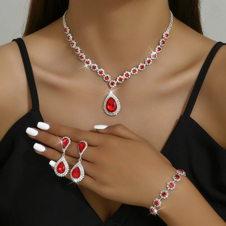 Set de joyas de novia de tres piezas