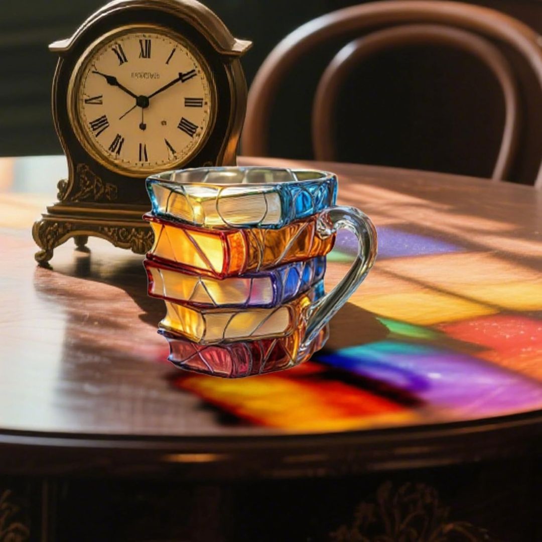 Una taza 3D única y artesanal para los amantes de los libros