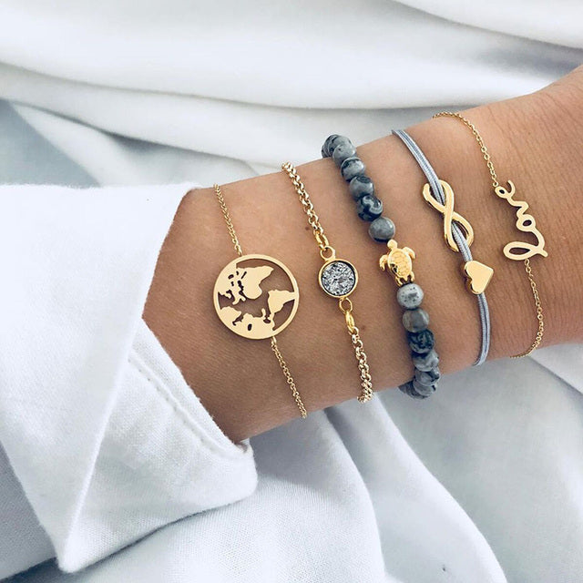 Set de pulseras premium lima