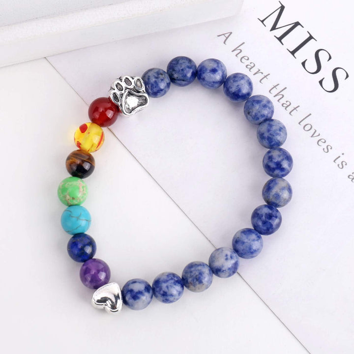 Pulsera recuerdo del Puente del Arcoíris - Set de 7 cuentas de los chakras
