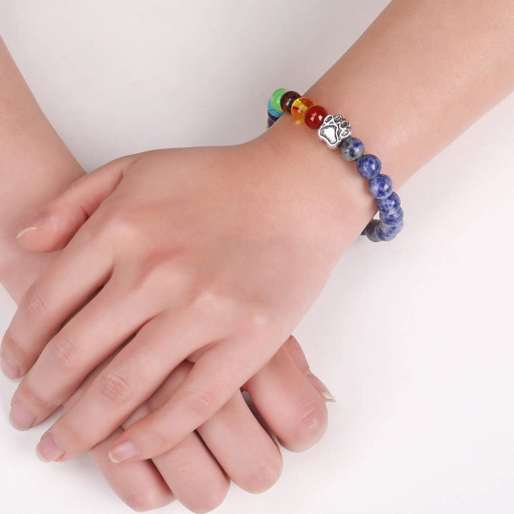 Pulsera recuerdo del Puente del Arcoíris - Set de 7 cuentas de los chakras