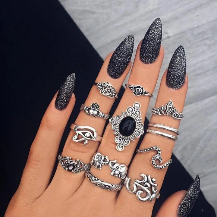 Set exclusivo de 8 a 12 anillos