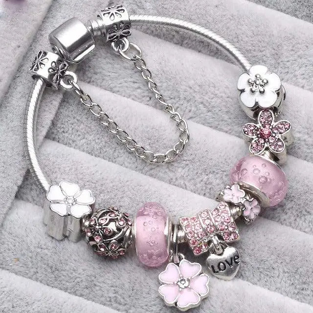 Pulseras vintage de oro rosa