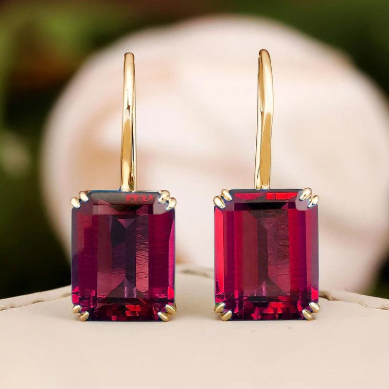 Pendientes Mila con esmeraldas