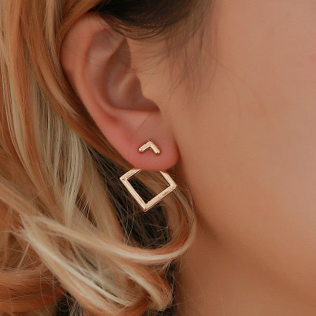 Pendientes chapados en oro de varias capas