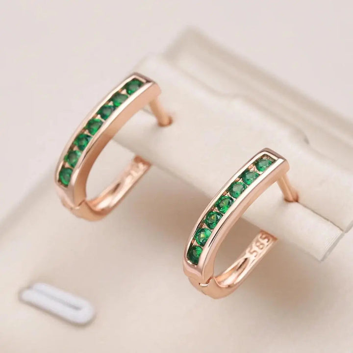 Pendientes de oro con esmeraldas y diamantes