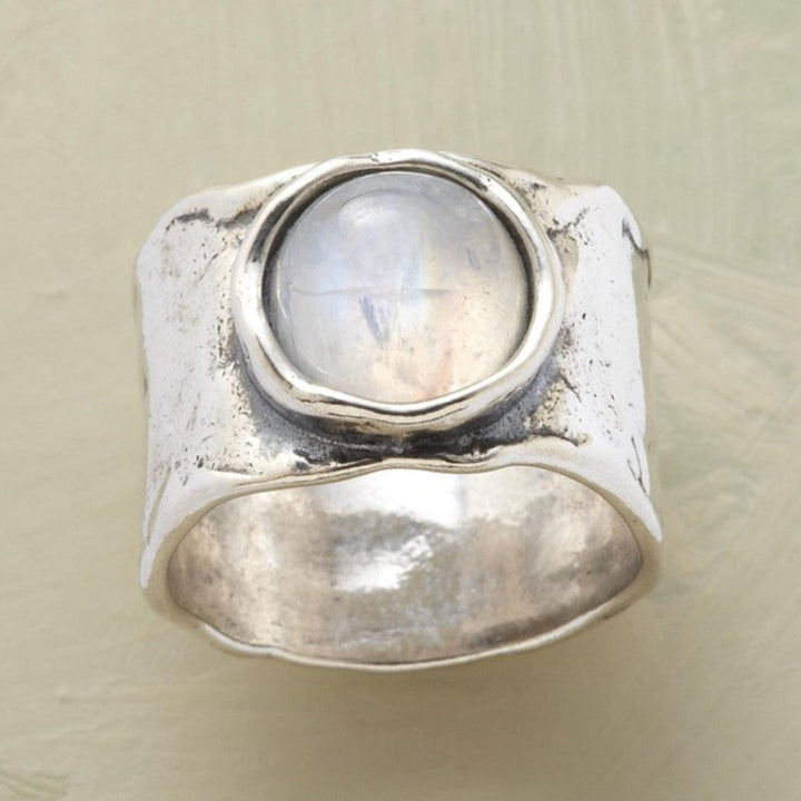 Anillo bohemio con piedra de luna