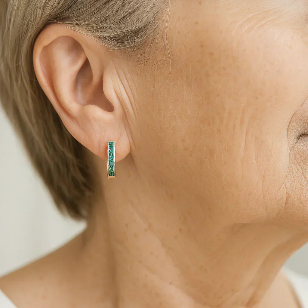 Pendientes de oro con esmeraldas y diamantes
