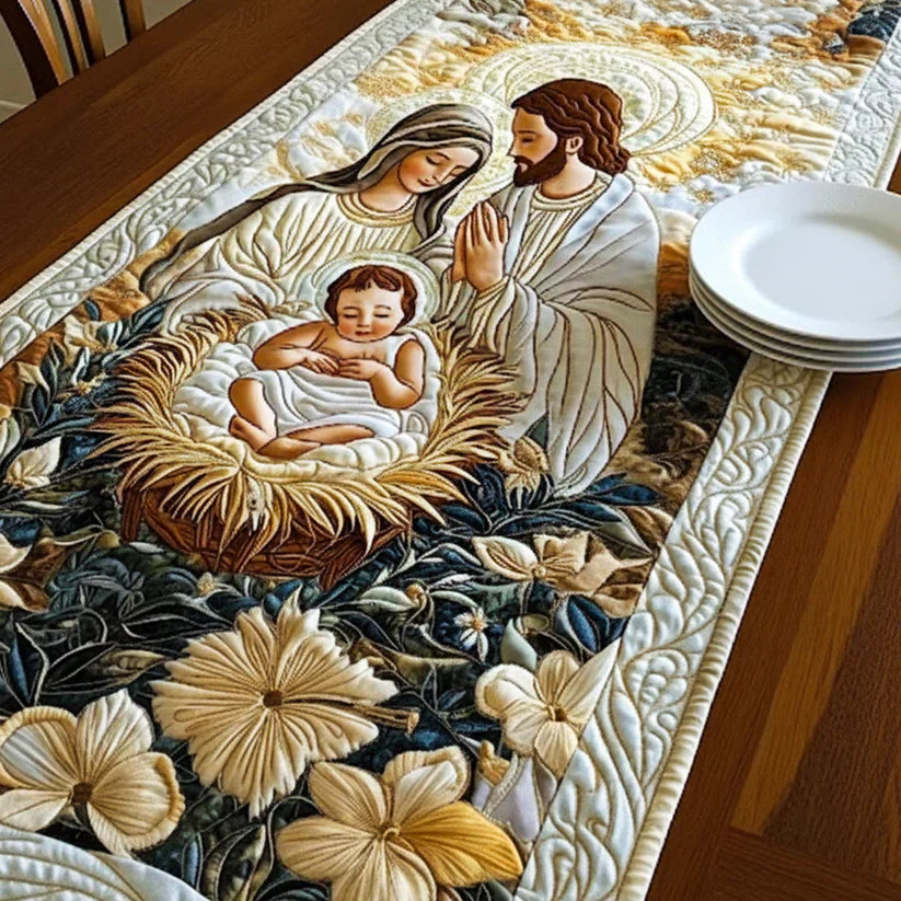 Camino de mesa acolchado - Divina Natividad