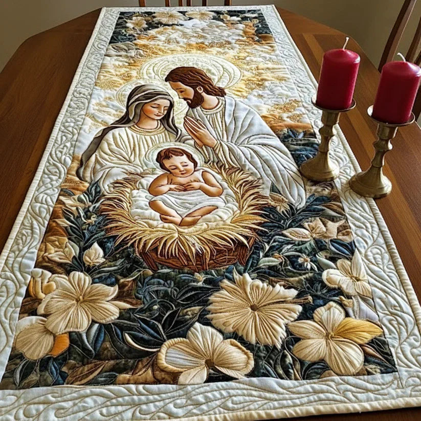 Camino de mesa acolchado - Divina Natividad
