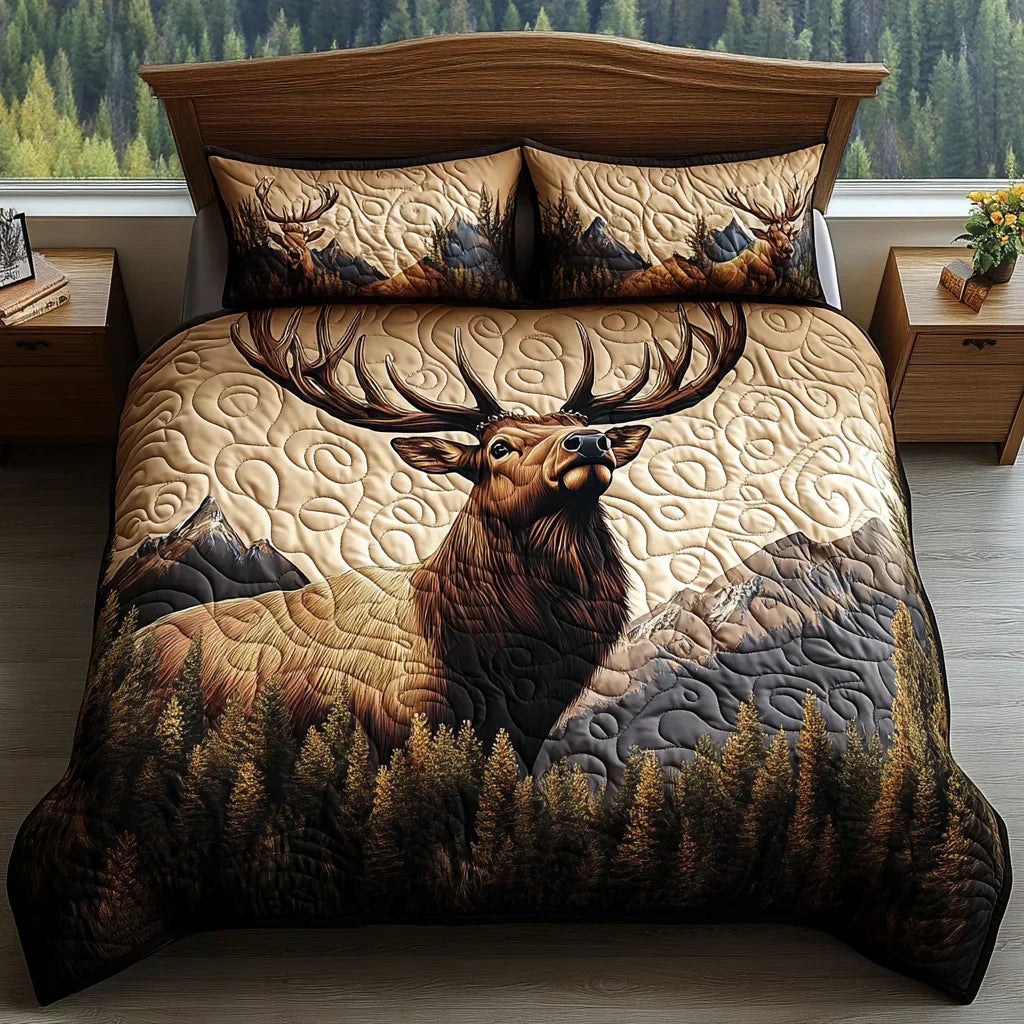 Juego de ropa de cama acolchada de 3 piezas - Animales del Bosque