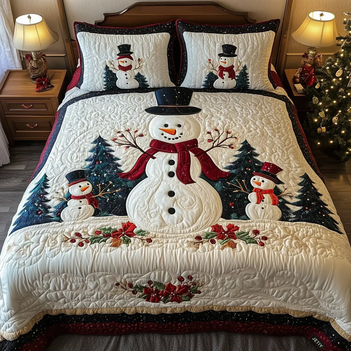 Juego de ropa de cama acolchada de 3 piezas - Amigos de la Nieve