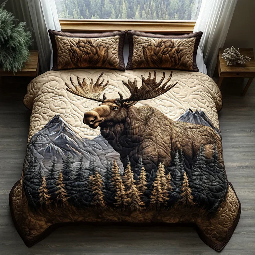 Juego de ropa de cama acolchada de 3 piezas - Animales del Bosque