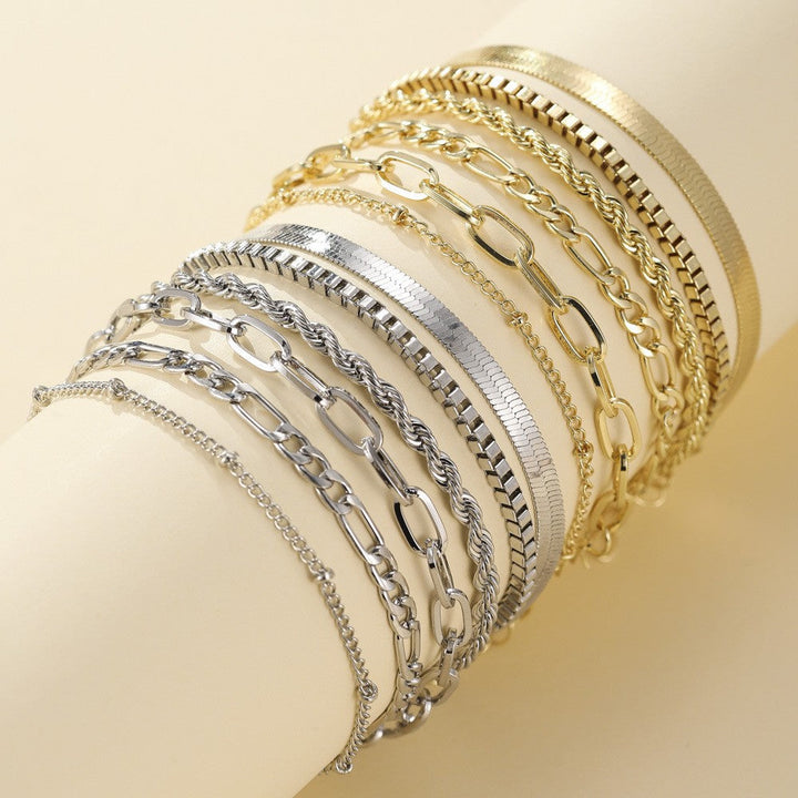 Set de pulseras de oro