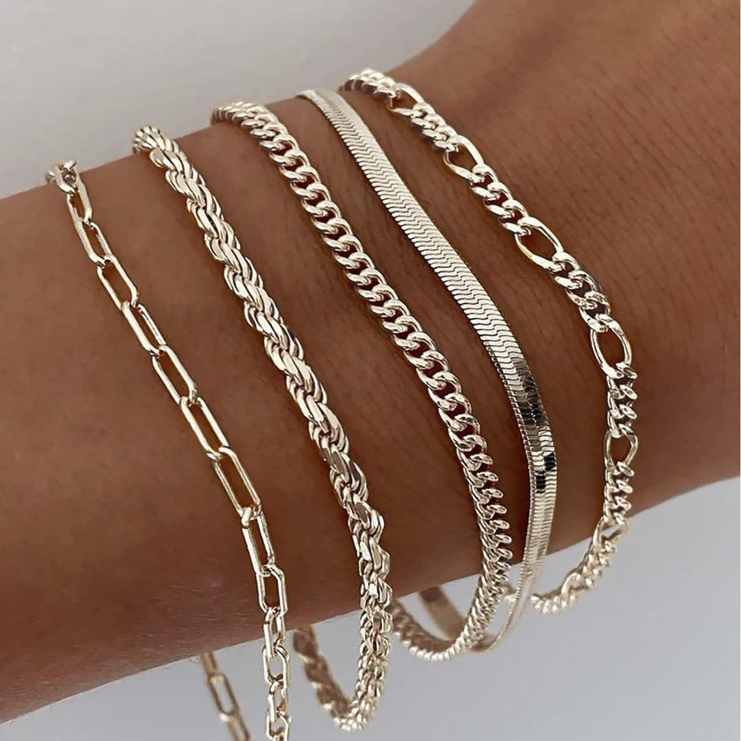 Set de pulseras de oro
