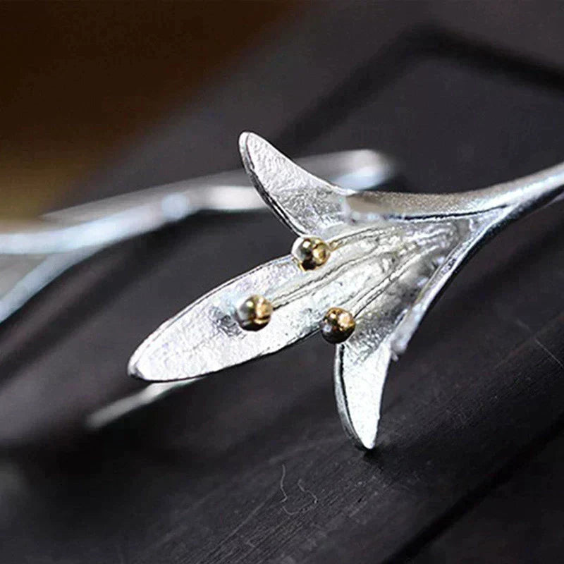 Pendientes de plata florales
