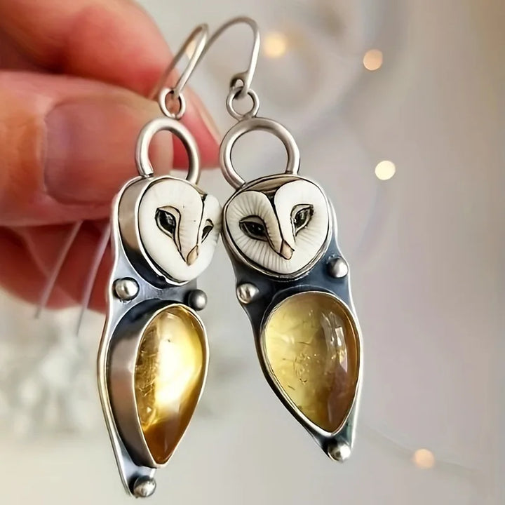 Pendientes colgantes de búho