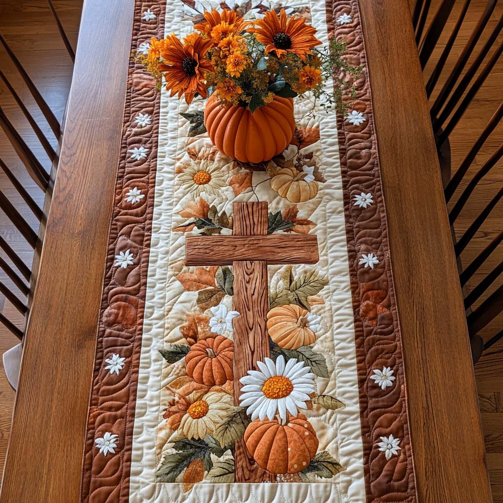 Camino de mesa acolchado - Abundancia de Otoño