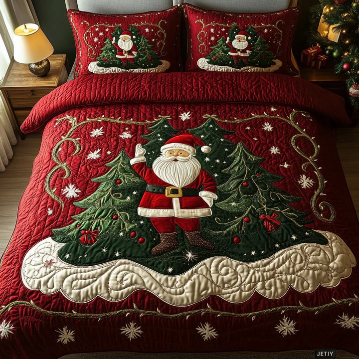 Juego de ropa de cama acolchada de 3 piezas - El Taller de Papá Noel