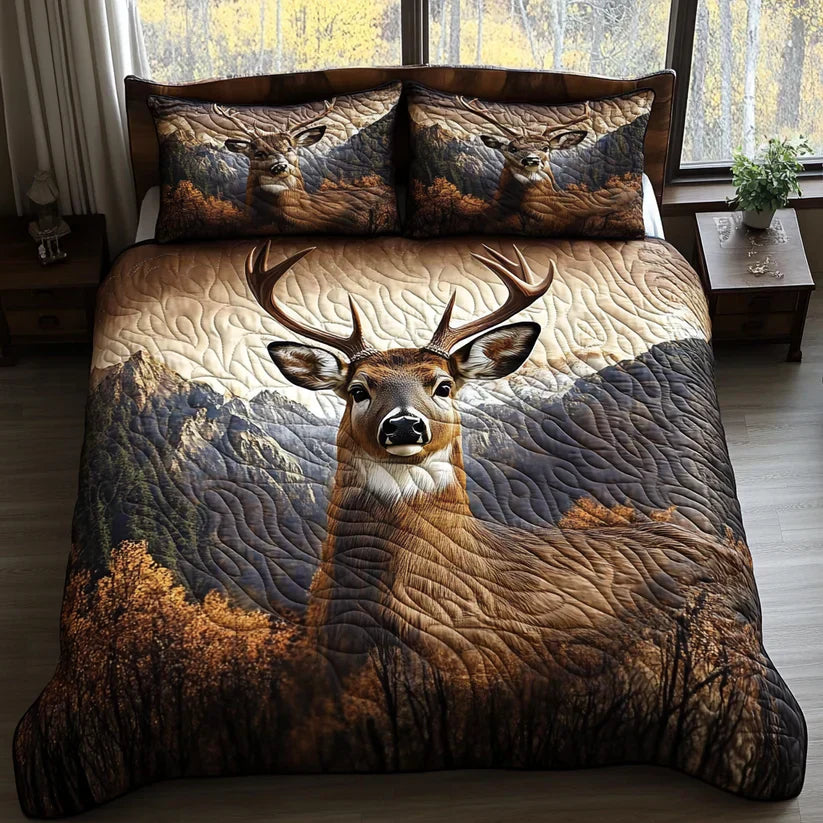 Juego de ropa de cama acolchada de 3 piezas - Animales del Bosque