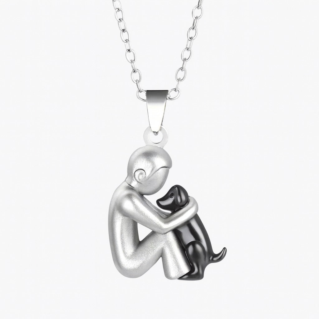 Collar colgante abrazo