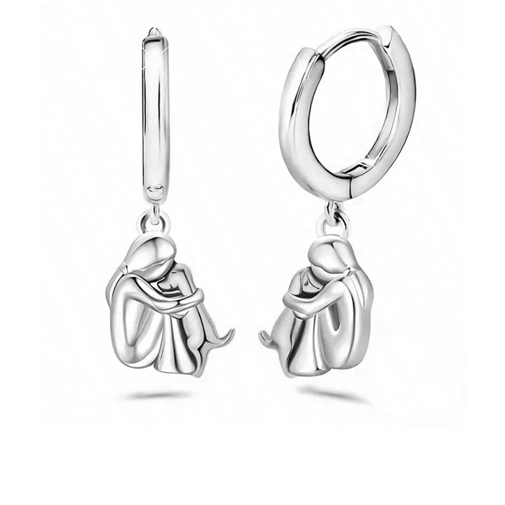Collar colgante 'Abrazo' con pendientes a juego