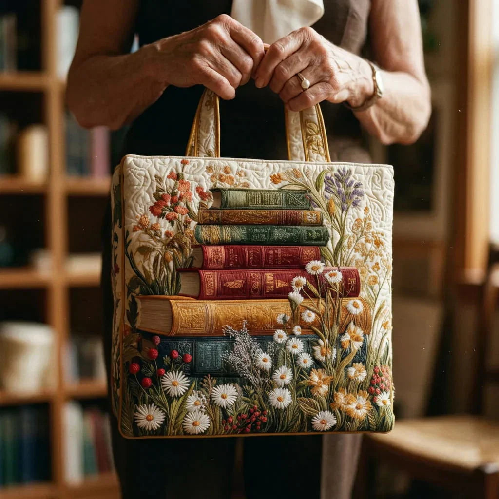 Bolso artesanal acolchado - Motivo Floral