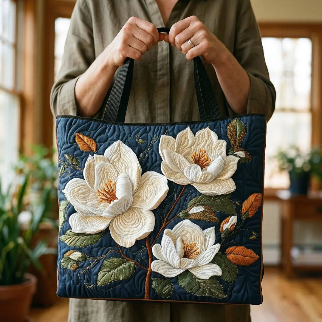 Bolso artesanal acolchado - Magnolia Delicada