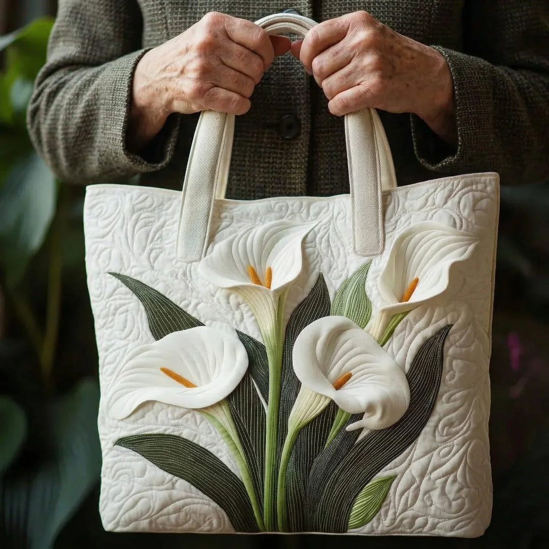 Bolso artesanal acolchado - Aromas Blancos