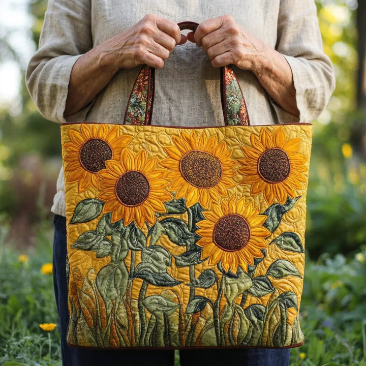 Bolso acolchado clásico - Girasoles