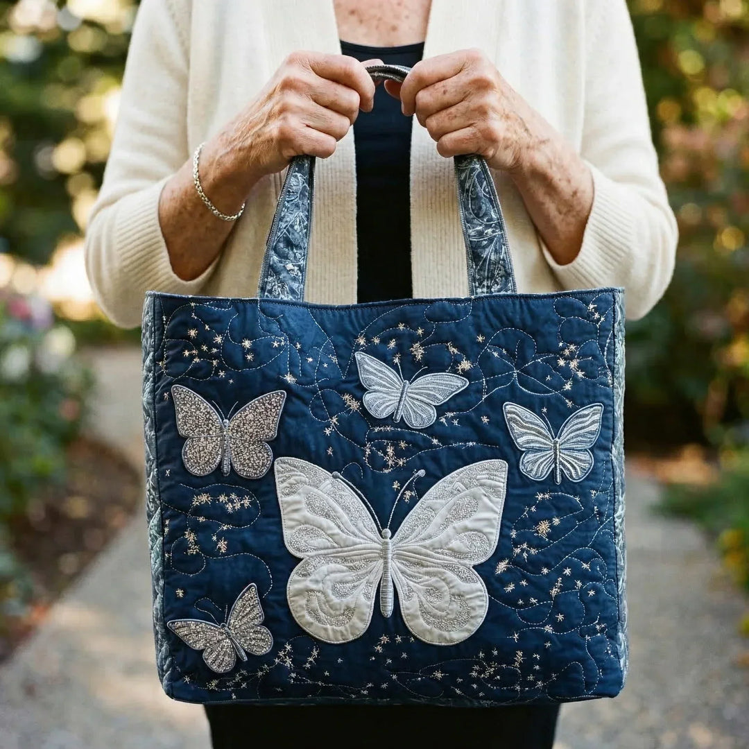 Bolso artesanal - Mariposa Plateada