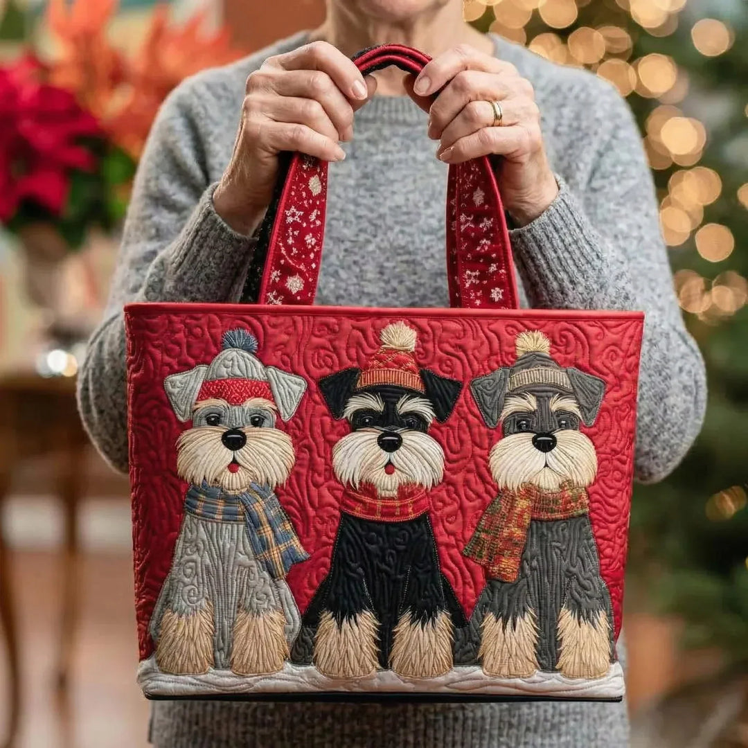 Bolso artesanal - Trío de Schnauzer