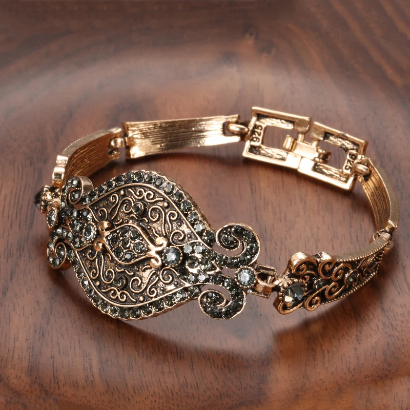 Pulsera elegante de cristal negro