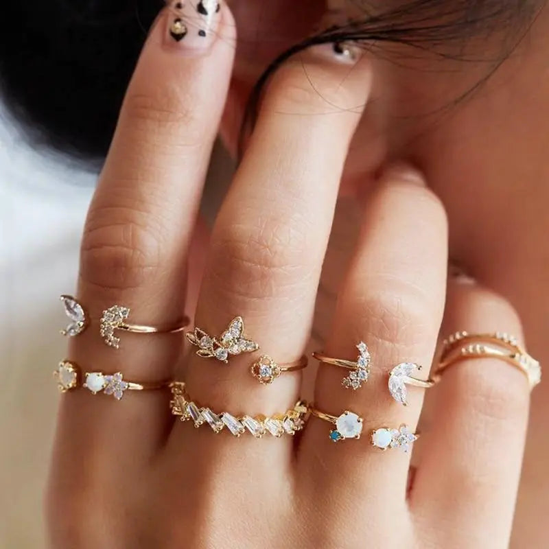Set exclusivo de 8 a 12 anillos