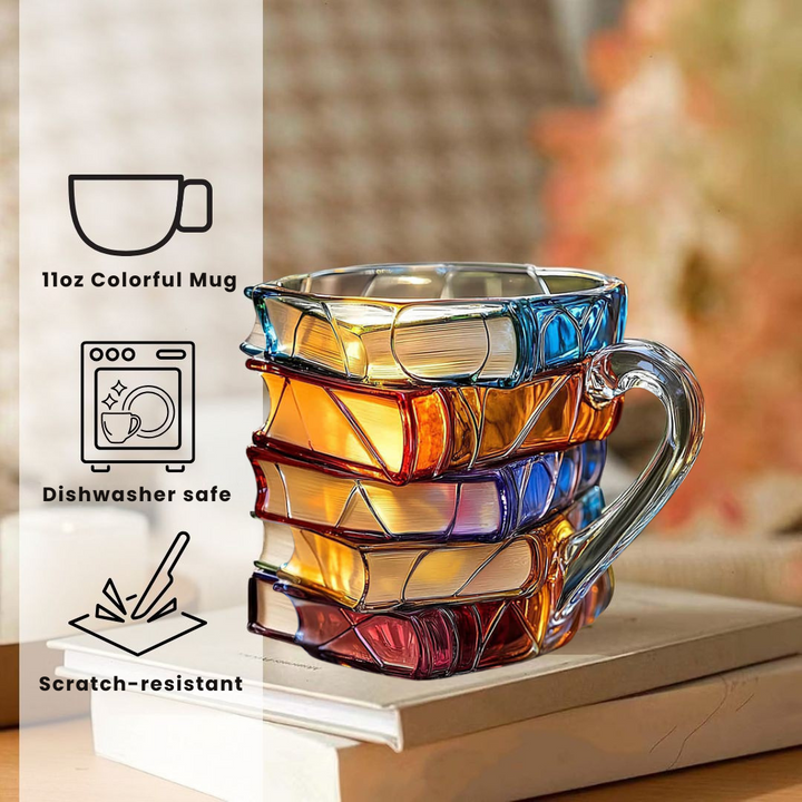Una taza 3D única y artesanal para los amantes de los libros