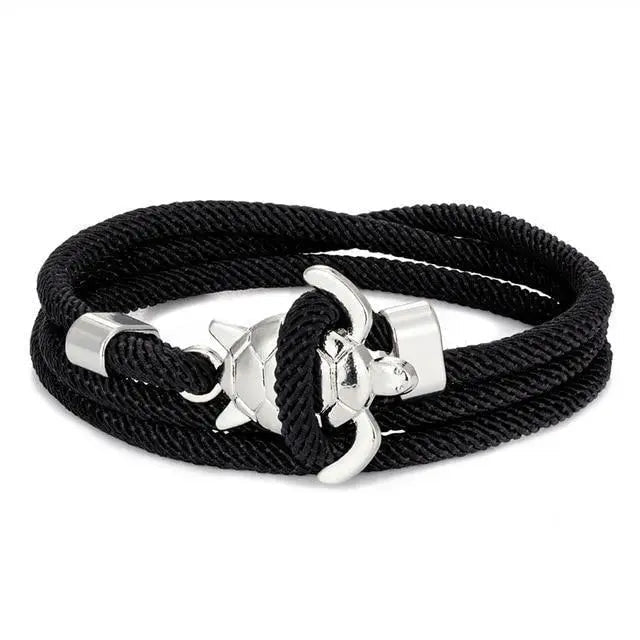 Pulsera artesanal con diseño de tortuga marina